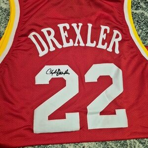 Red Basketball Jersey with Signature